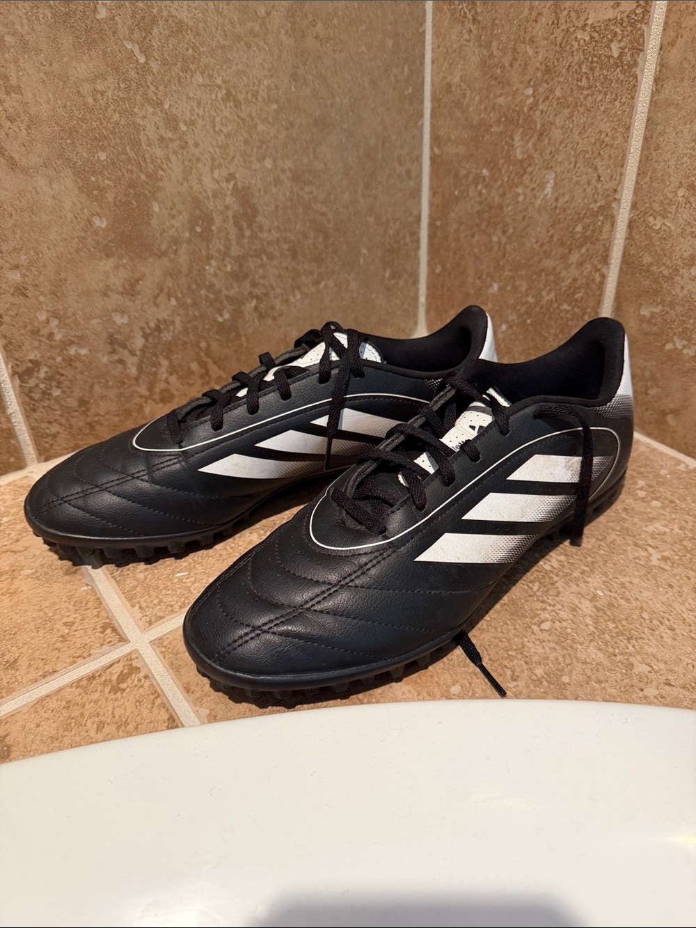 adidas Black and White Turf Soccer Shoes